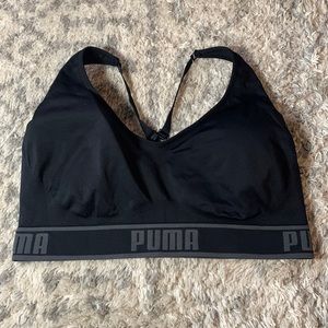 Black Puma Padded Sports Bra
